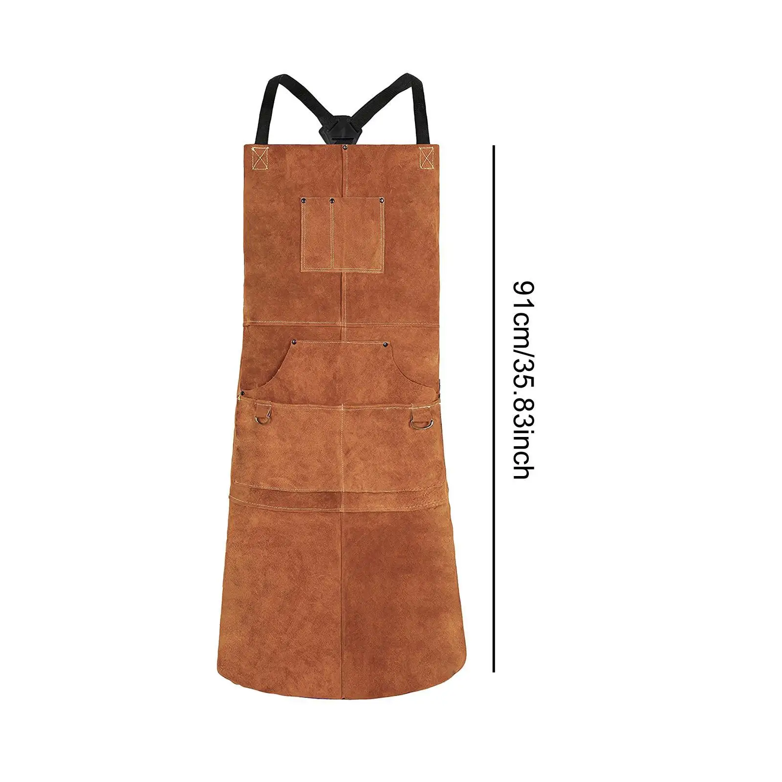 Heavy Duty Work Apron Welding Apron Woodworkers Apron Versatile Full Coverage with Adjustable Strap Workshop Apron 36x24inch