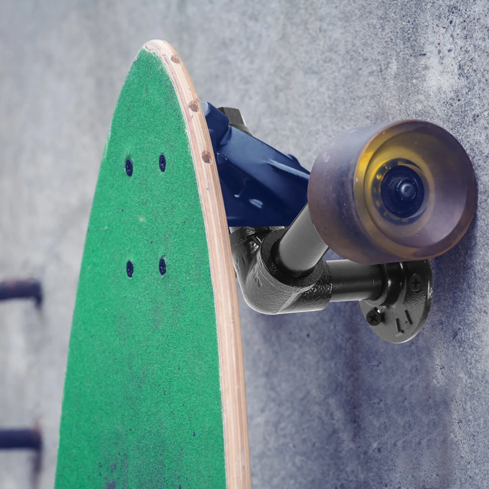 1 set 1 set di espositore per skateboard, supporto per montaggio a parete in ferro per riporre l'home office, longboard, snowboard, kite board