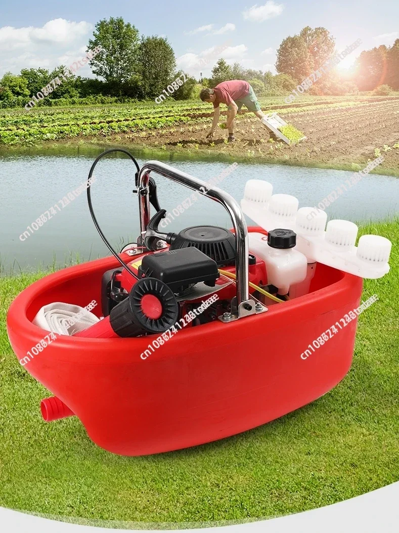 Pump Sprinkler Agricultural Floating Irrigation High-Lift Digging Lotus Root Gasoline Boat