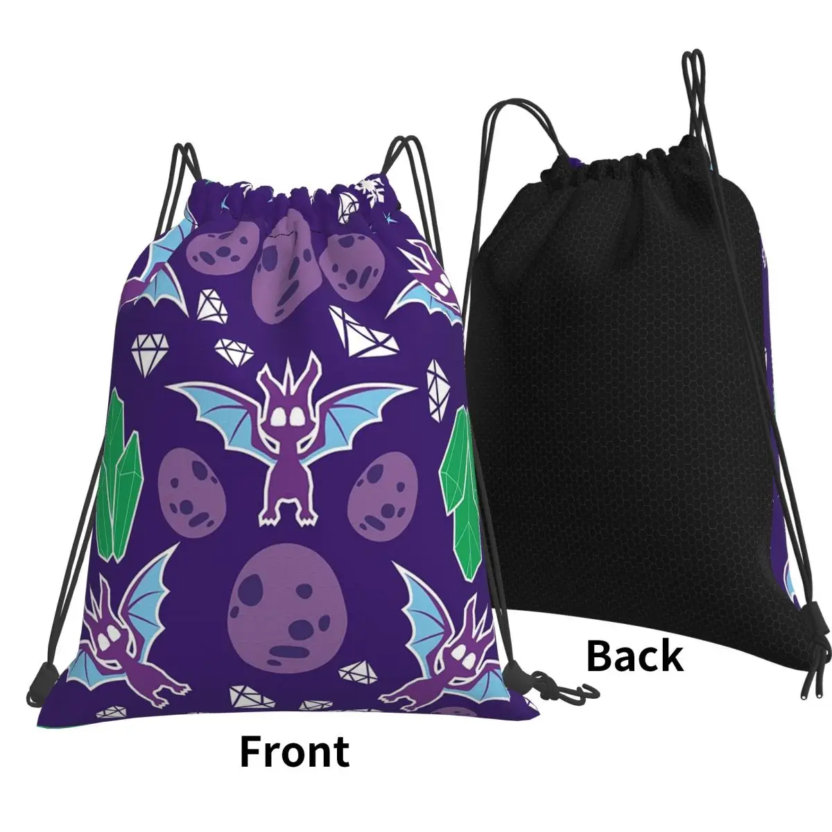 Ice Spyro Backpacks Portable Drawstring Bags Sports Bag Book Bags for Man Woman Students