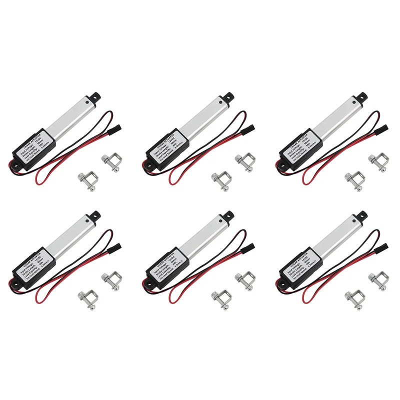 AS95-6X المحرك الخطي الصغير، السكتة الدماغية 2 بوصة، 90N/20.3Lb، سرعة 9.5 مم / ثانية محرك المحرك الكهربائي المحرك الخطي 12 فولت