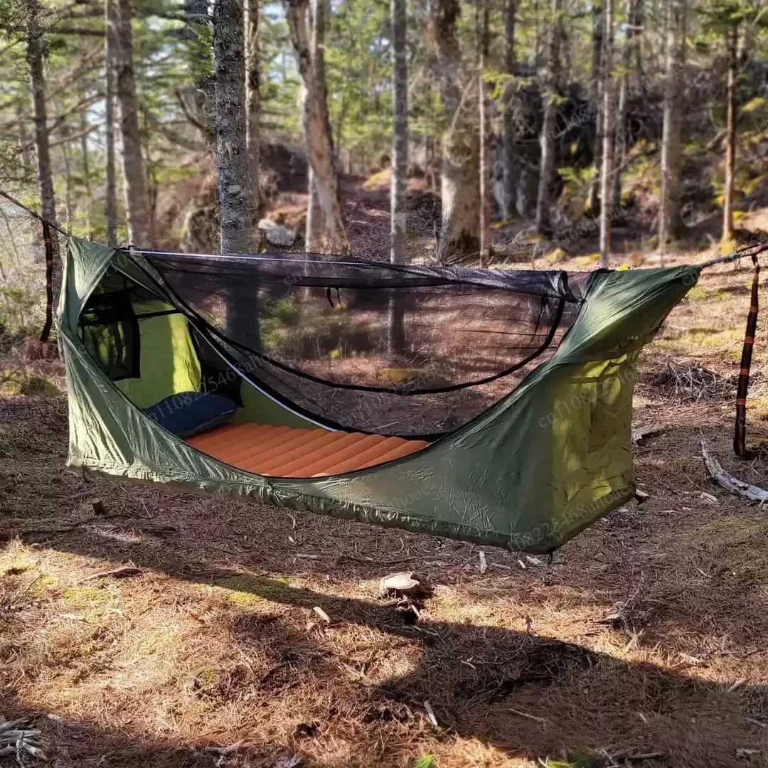 เปลญวนกันน้ำพร้อมหลังคา ที่นอน - Camping Hammock บทวิจารณ์และราคา
