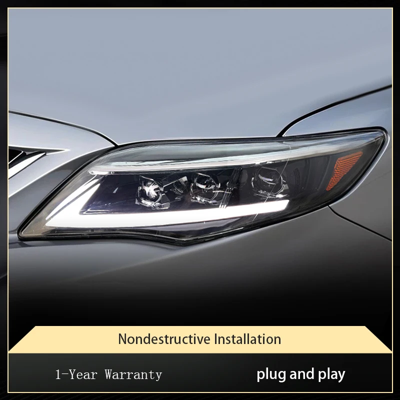 المصابيح الأمامية للسيارات ل كورولا 2011-2013 تويوتا زينون الجبهة مصباح LED لمبات DRL ترقية رئيس كشاف ضوئي عدسة اكسسوارات السيارات