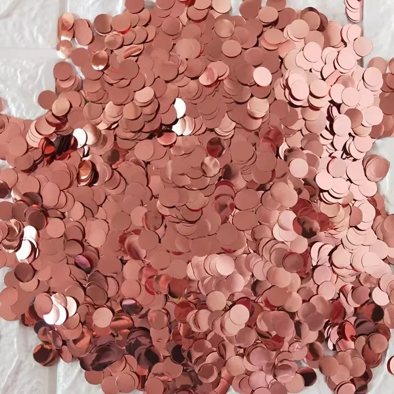 100g różowe srebrne różowe złoto gwiazda okrągłe konfetti 1.5cm folia brokatowa konfetti na urodziny ślub Baby Shower Party Decor