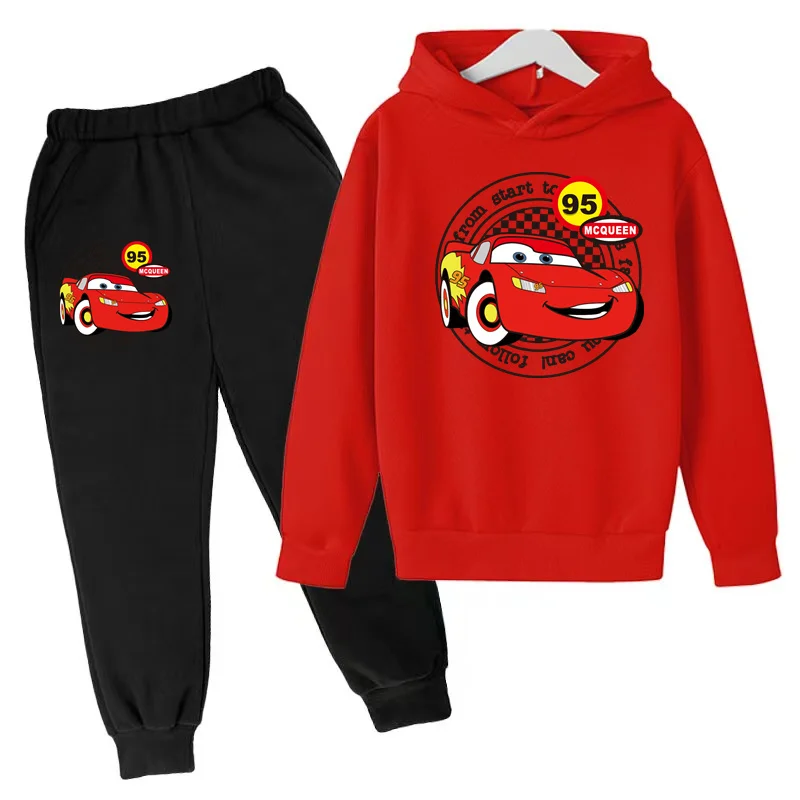 

Kids Fall/Winter Lightning McQueen Print Hoodie Coat 3-12 Years Boys Girls Toddler Top+Pants Fashion Sweatshirt Casual Tracksuit