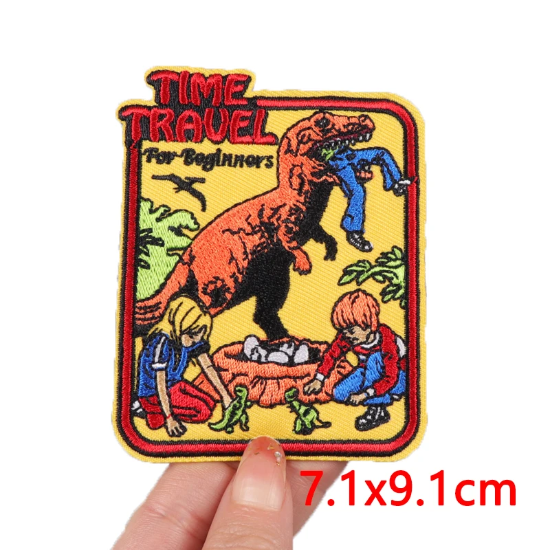 Cartoon Patch Iron On Patches For Clothing Thermoadhesive Patches On Clothes Badge Mushroom/Book Embroidery Patch Animal Sticker