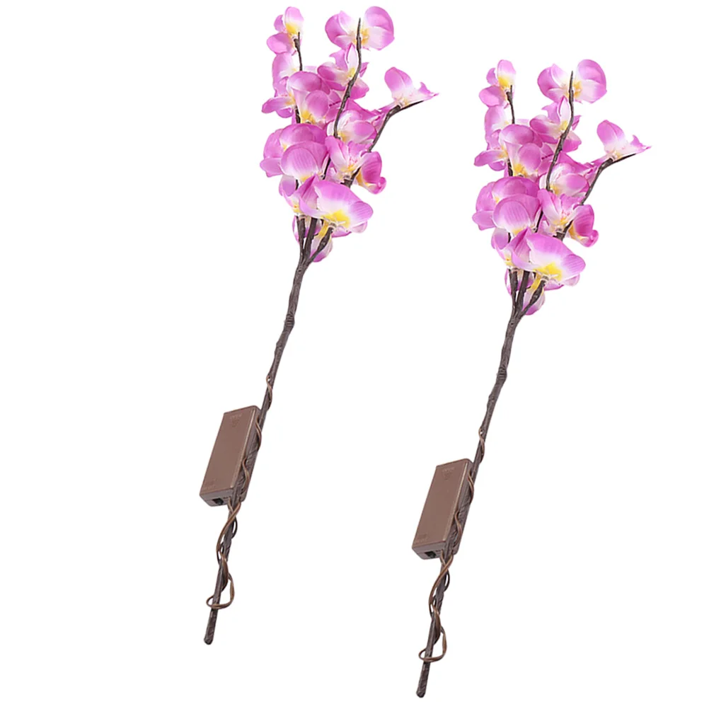 

2 Pcs Phalaenopsis Branch Lamp Simulated Branches Light Lights Decorative Performance Decoration Simulation