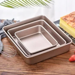 Thicken Carbon Steel Golden Baking Tray Nonstick Square Oven Cake Bread Pastry Pans Biscuits Bakeware Mold Kitchen Cooking Tools