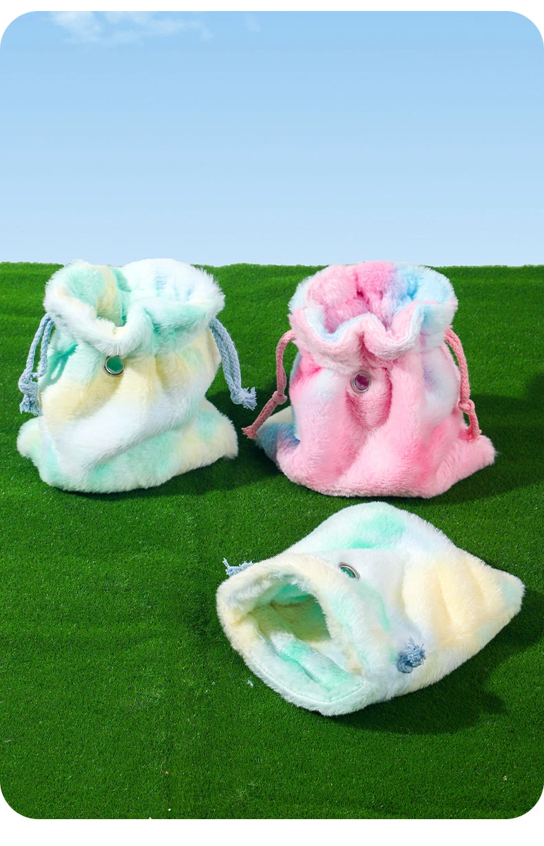 قوس قزح الصوف الدافئة الترابط كيس النوم الناقل مخبأ السرير لقوارض السكر طائرة شراعية الهامستر جربيل ماوس للحيوانات الأليفة الصغيرة