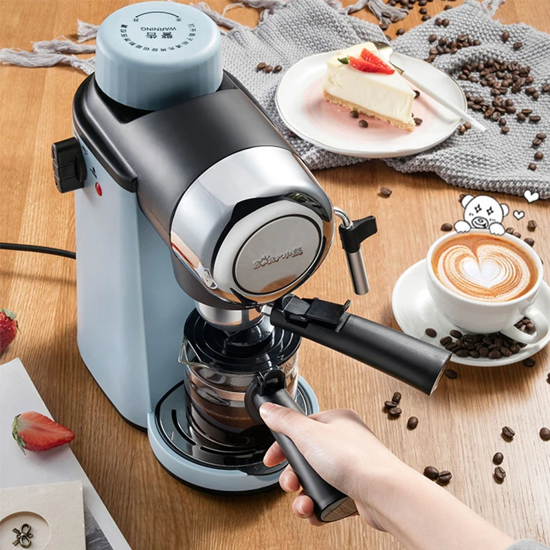 Cafetera italiana automática para el hogar, minicafetera de vapor de alta presión para té con leche, tienda de té con leche