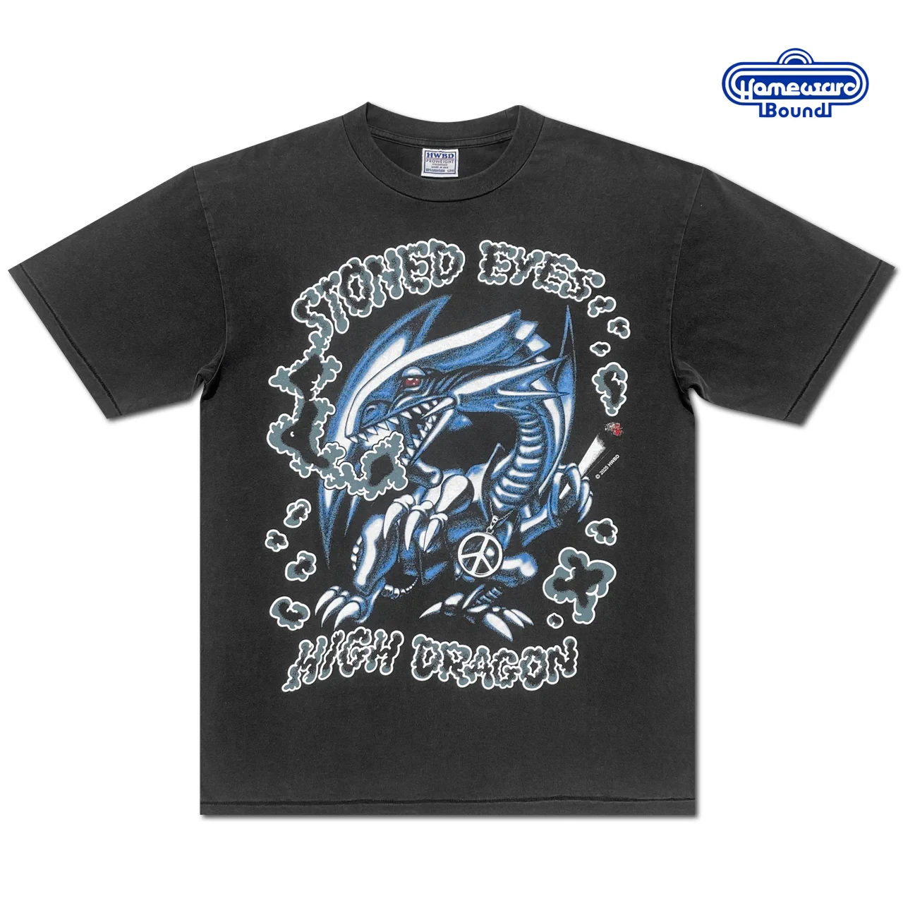 

2025 Fog Dragon HIPHOP Street Dance RAPPER Rap DJ Retro Washed Short-sleeved T-shirt, High-quality Luxury Brand