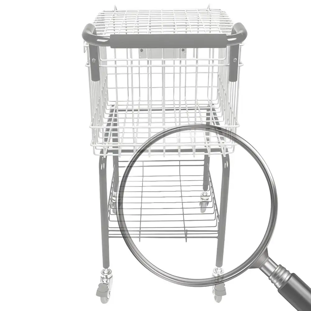 

Foldable Tennis Cart with Wheel Tennis Teaching Cart Wheeled Tennis Ball Hopper Basket Carrier Gatherer Picker Hopper Container