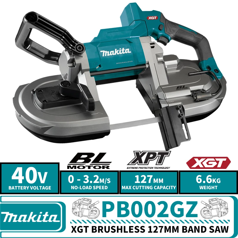 Makita PB002G Cordless Portable Band Saw 20V  XGT Brushless Motor 127mm 5\