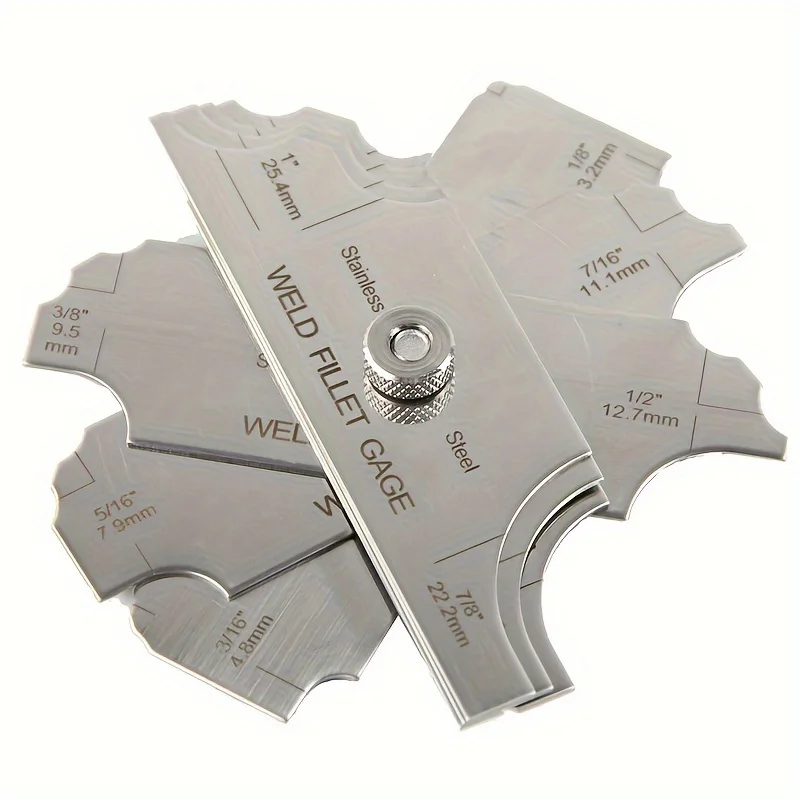 1 Set Welding Gauge MG-11 Welding Fillet Gage Inspection Welding Gauge Soldering Ruler (Metric&Standard)