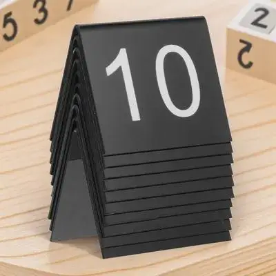 

10 pcs Triangle Acrylic Number Markers Evidence Crime Scene Table Sign Marker Decorations 1-10 Multipurpose Durable Sturdy For