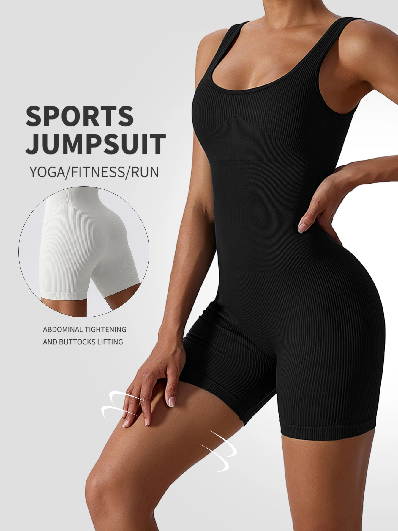 High Elastic Integrated Tight Fitting Jumpsuit Aerial Beauty Back Yoga Suit Seamless Jumpsuit for Women