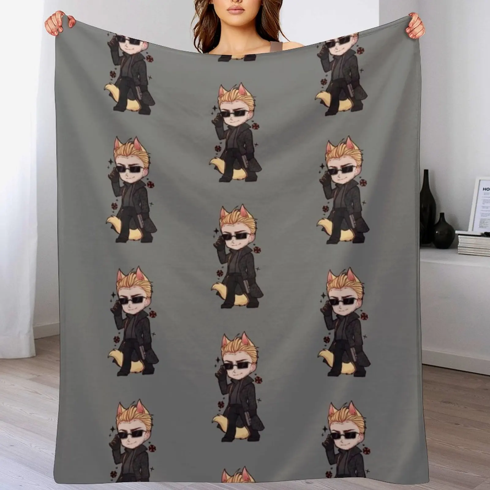 New albert wesker chibi Throw Blanket Luxury Brand blankets and throws Blankets