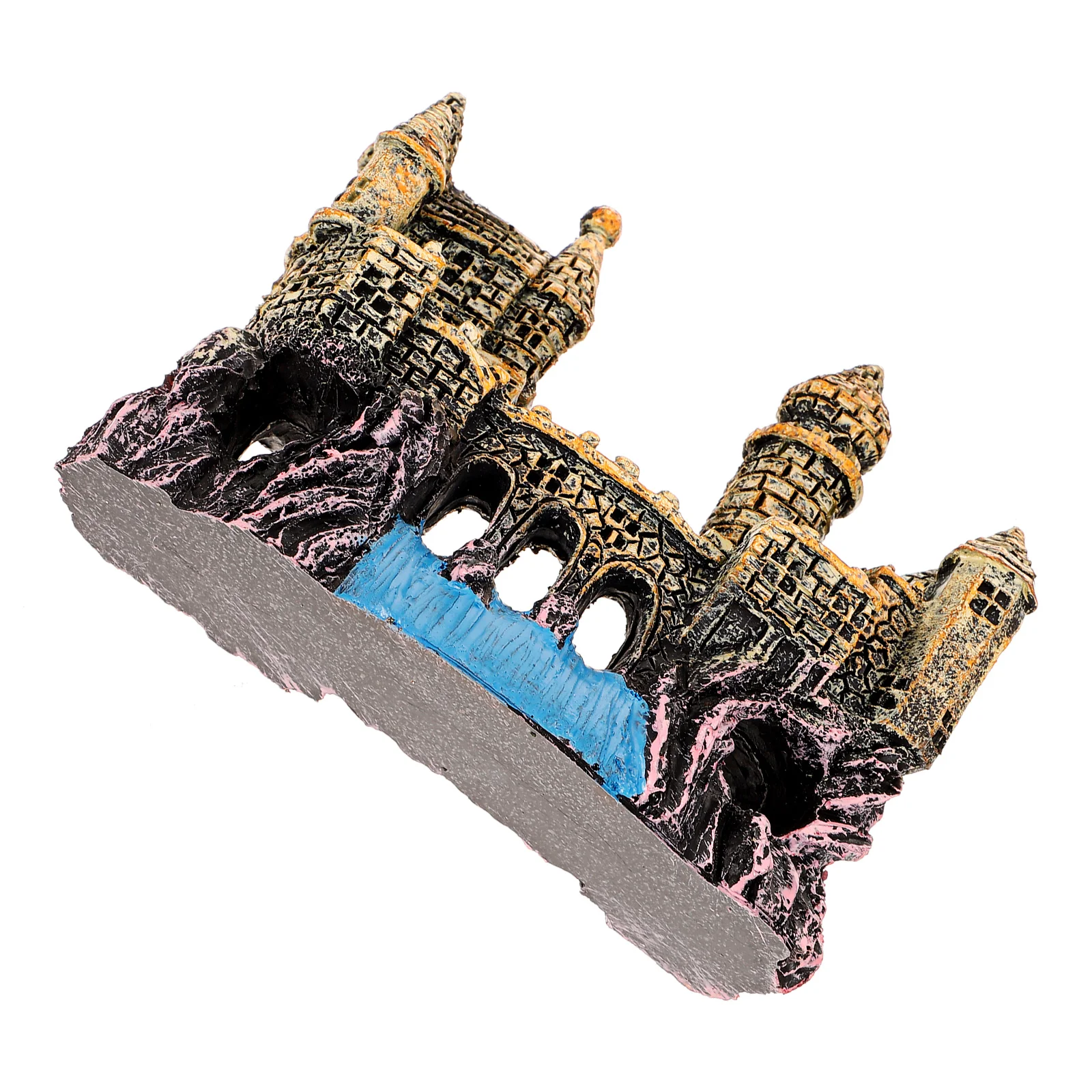 

Resin Fish Tank Castle Decoration Realistic Aquarium Ornament Underwater Landscape Bright Color Miniature Statue For Large