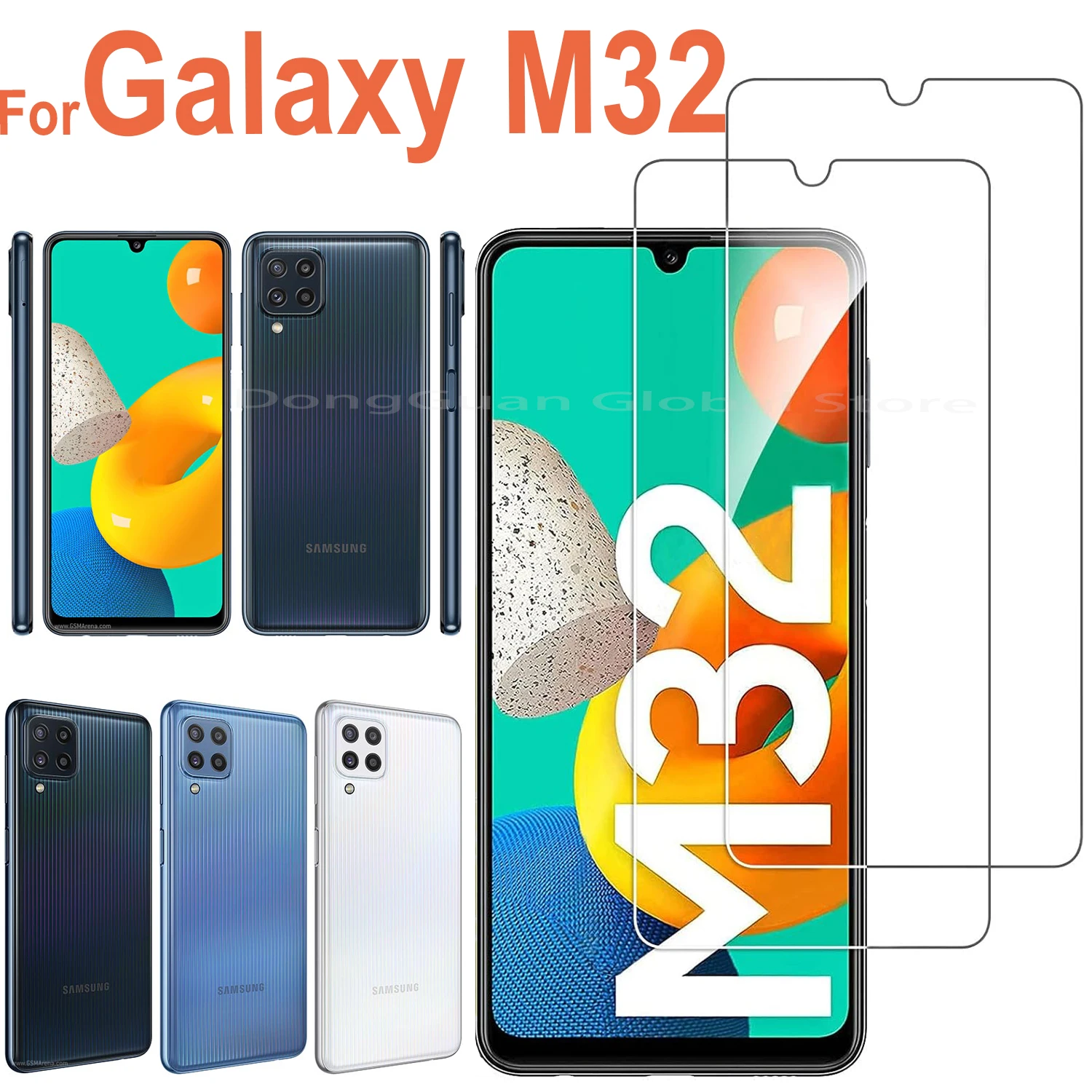 1/2/3/4Pcs For Samsung Galaxy M32 Tempered Glass Screen Protector Glass