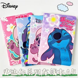 Disney Stitch Notebook Lilo & Stitch A5 Car Line Book Cute Horizontal Line Inside Page Draft Notepad Student Writing Stationery