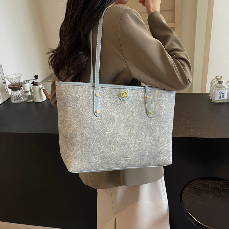 LEFTSIDE Big Retro PU Leather Underarm Bags for Women 2024 Y2k Trend Korean Fashion Shoulder Bag Lady Silver Handbags Tote Bag