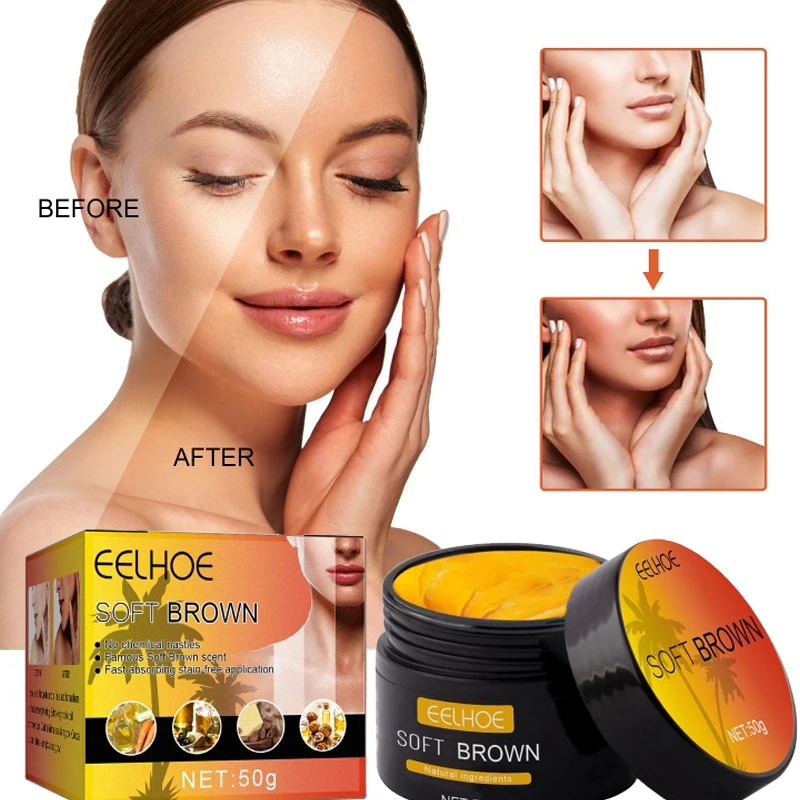 

50g Tanning Cream Face Body Long Lasting Bronzer Skin Tanner Suntan Protect Radiation Nourishing Natural Self-Tanning Lotion
