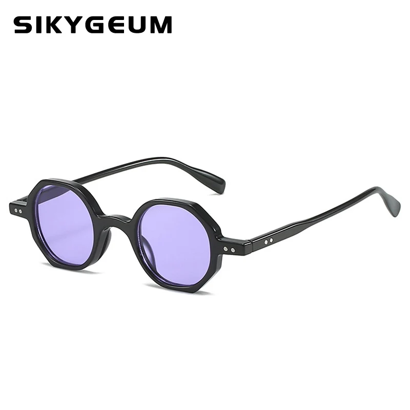 

SIKYGEUM ретро многоугольные солнцезащитные очки женские винтажные Y2K шестигранные оттенки солнцезащитные очки с заклепками модные очки UV400 очки унисекс UV400