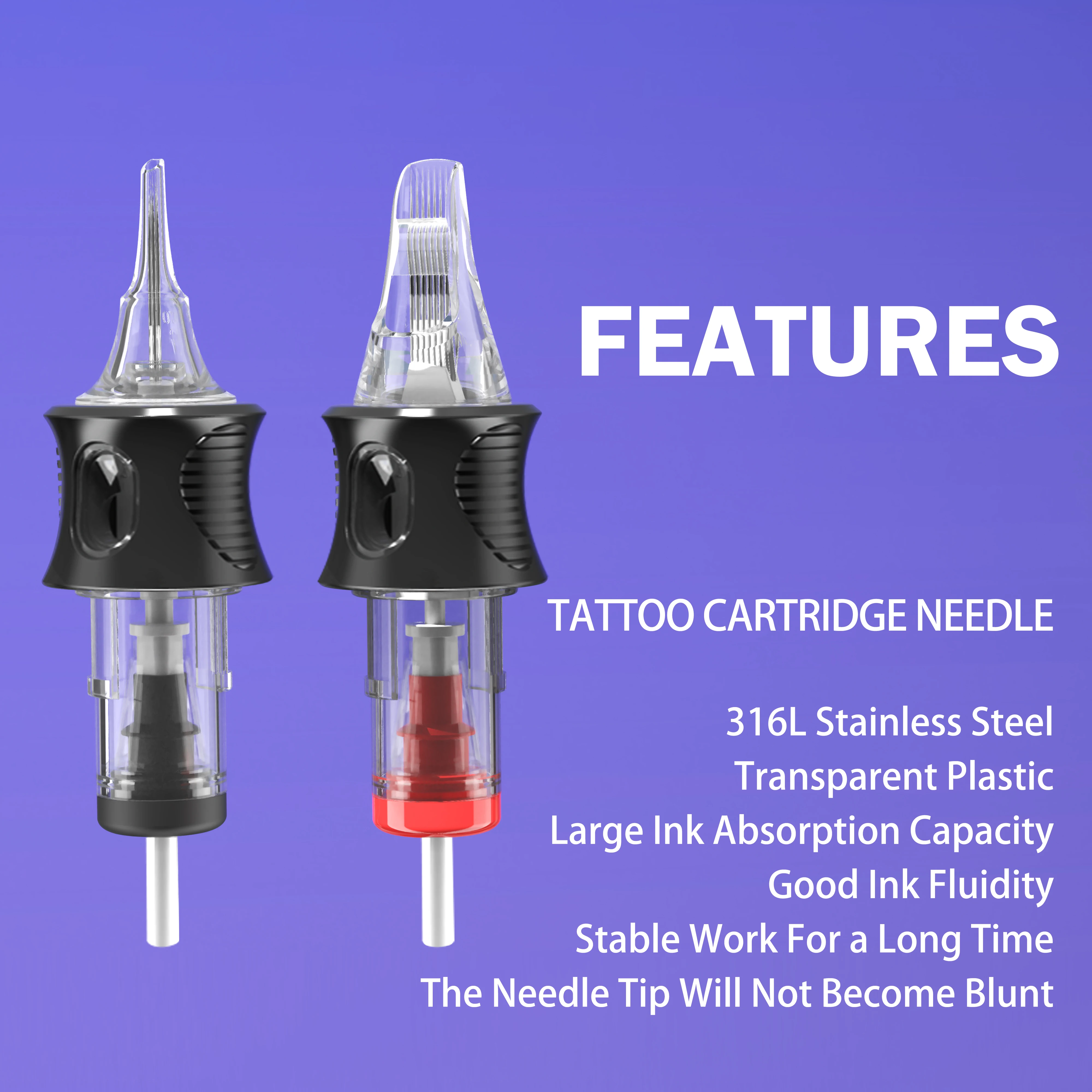 8 Pcs/bag Tattoo Needles Extension Needles RL RS M1 CM Permanent Makeup Eyebrow Tattoo Needles Tube Tattoo Machine Pen