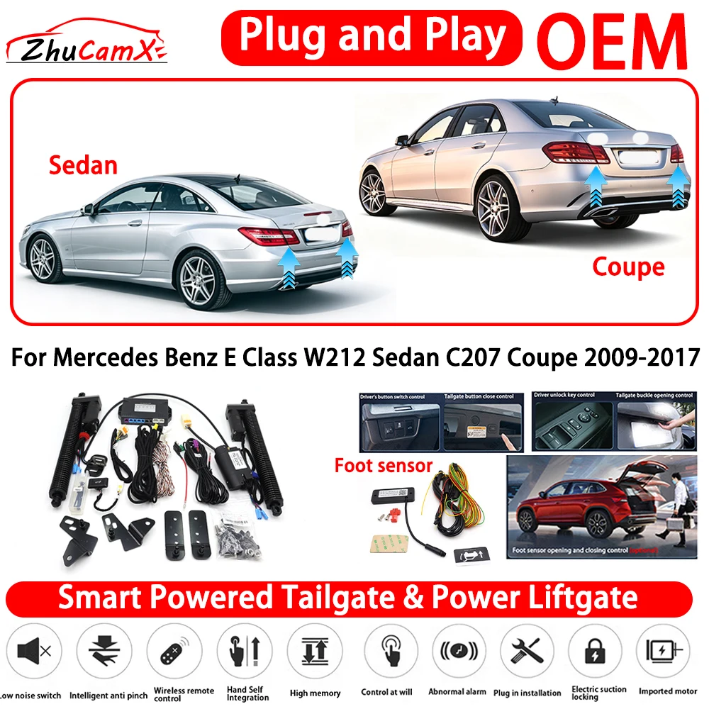 for Mercedes Benz E Class W212 Sedan C207 Coupe 2009-2017 Smart Powered Tailgate Power Liftgate Automatic Rear Trunk Tailgate