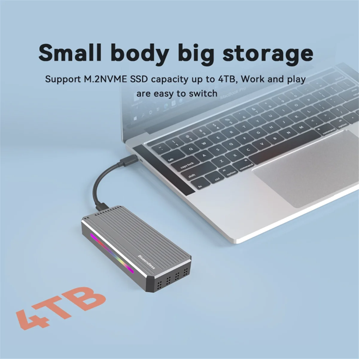 

X62A_NVMe M.2 SSD Mobile Hard Drive Box 40Gbps USB 4.0 Solid-State Drive