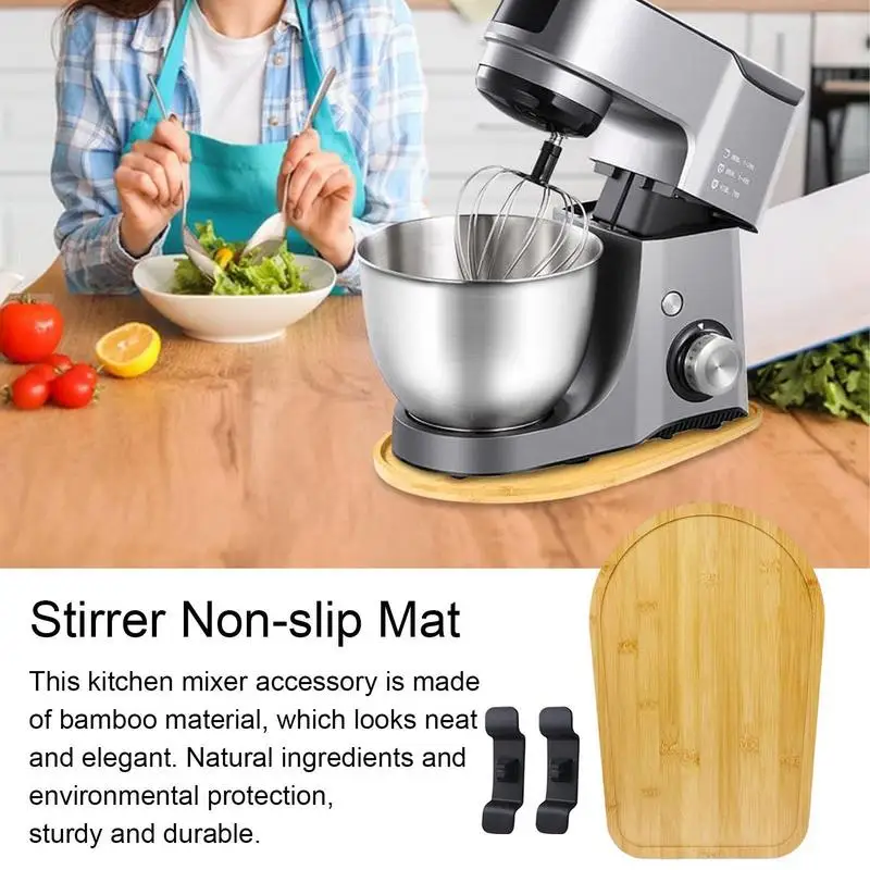 Imagem -05 - Bamboo Stand Mixer Mat Slider Kitchen Appliance Bandeja Deslizante para Artesão e Misturador Cla-ssic