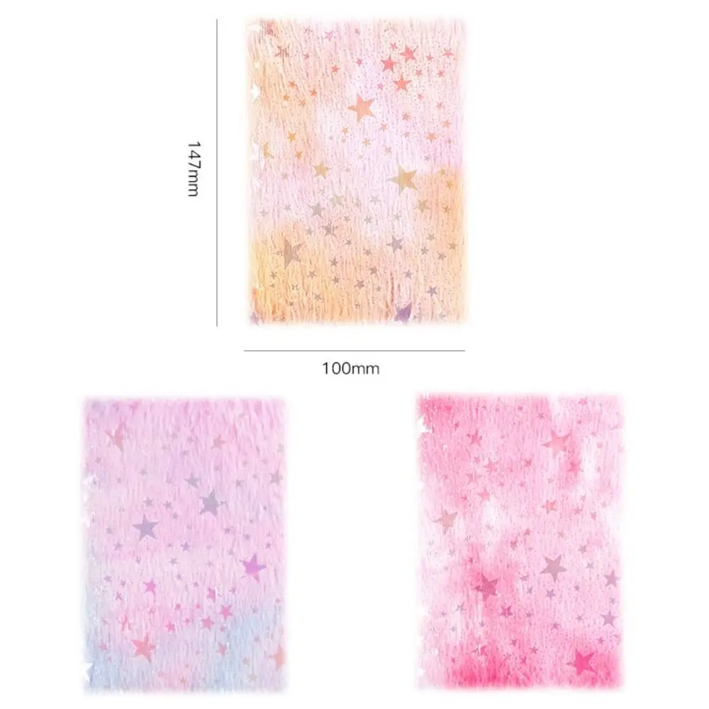 Diary Note Pad A6 Plush Notebook Daily Planner Hand Account Star Gilding Notebook Scrapbooking Journal Book A6 Furry Notebook