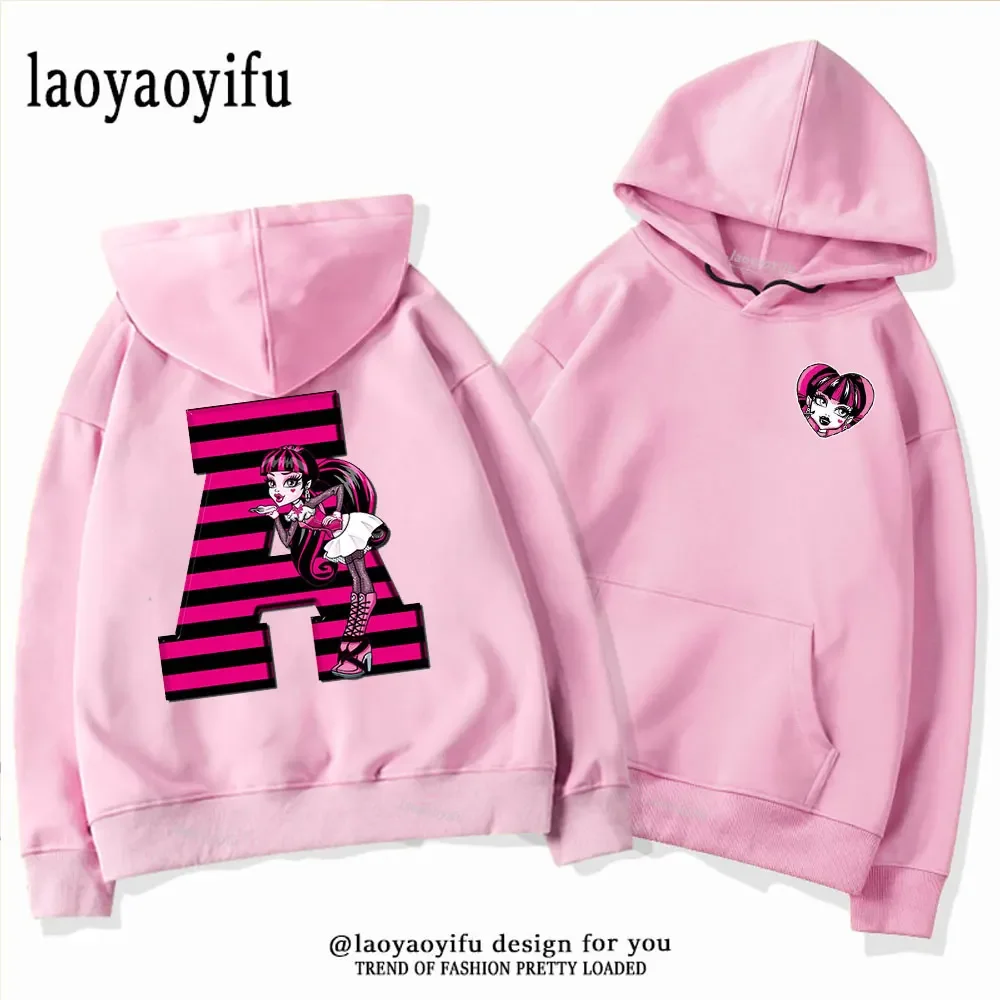 Classic Cartoon Lagoona Monster High Classic Sweatshirt Women Kawaii Style Autumn Hoodies Vintage Printed Streetwear Coat