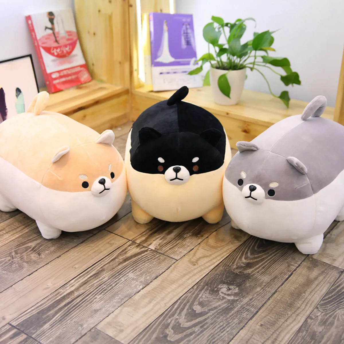 

30/40/50cm Soft Fat Shiba Inu Dog Plush Toy Stuffed Animal Corgi Chai Pillow Christmas Cute Shiba Gift For Kids Baby Children