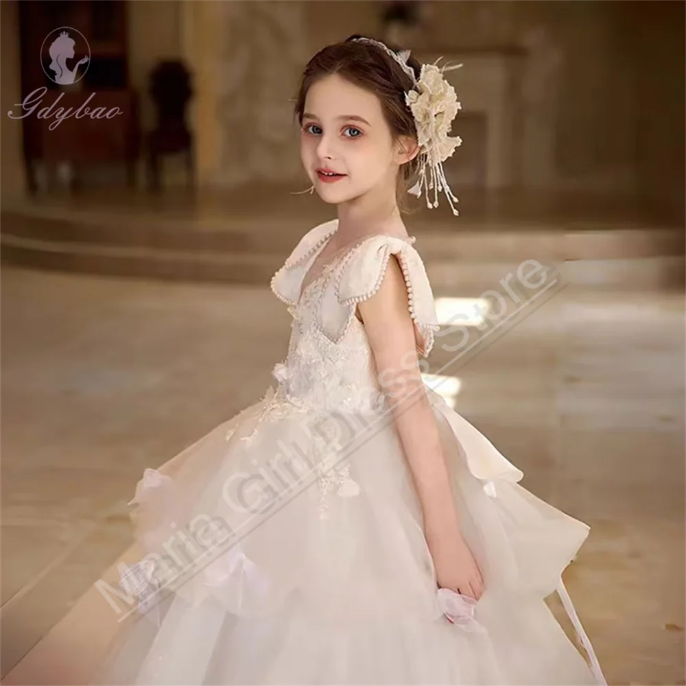 Elegancka Sukienka dla Druhny z Tiulu, Księżniczka, na Bal, dla Dzieci, na Wesele, Urodziny, Imprezę, Konkurs Piękności, z Możliwością Personalizacji