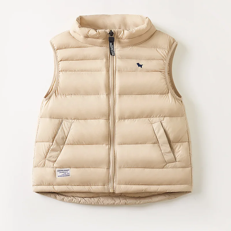 Winter Boys White Duck Down Vest Fashion Solid Thicken Warm Waistcoat For 4-12 Years Teens Kids Cotton Jackets Child Outerwear
