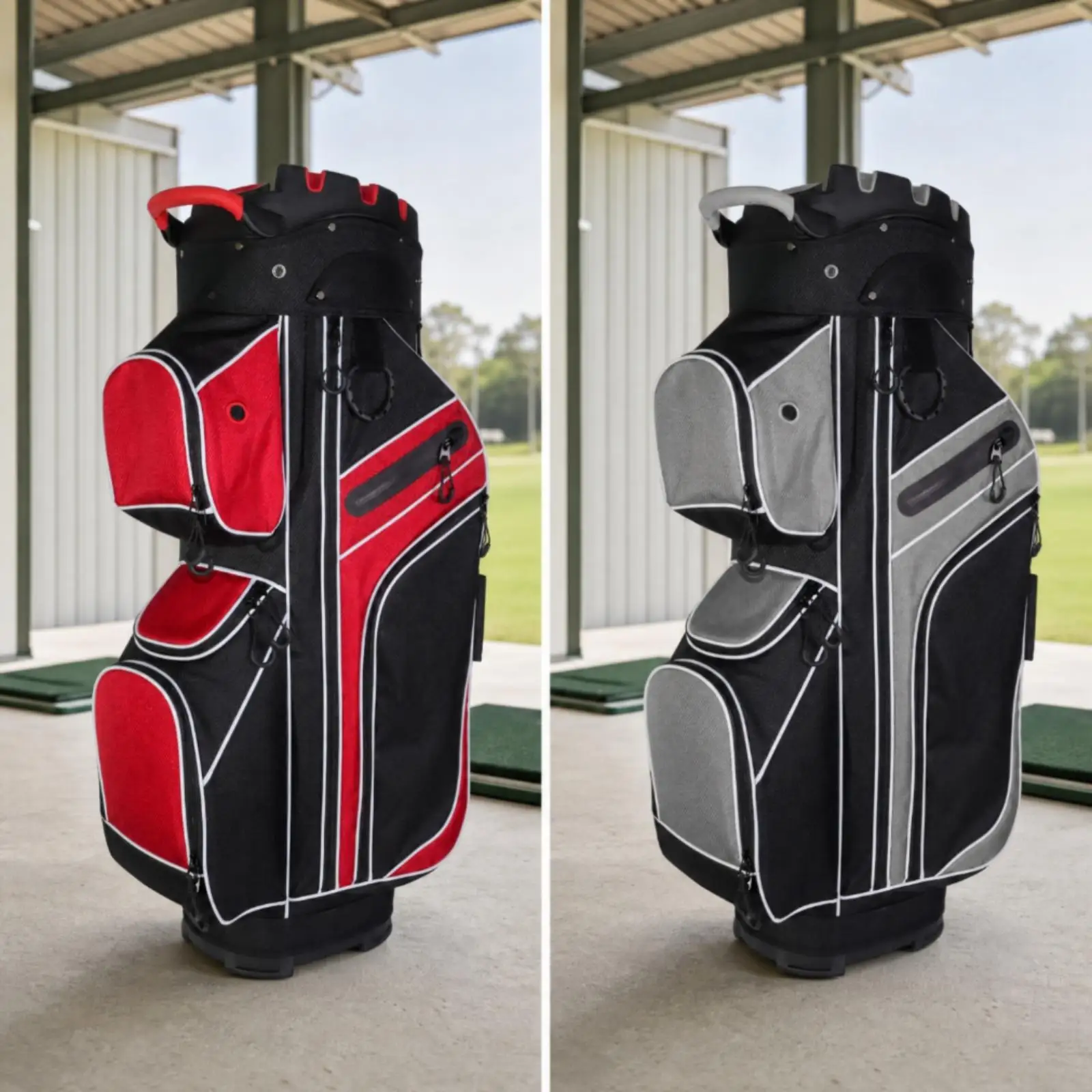 14-Way Divider Golf Stand Bag Long-Lasting Upright Structured Golf Stand Bag Sturdy Base Full-Length Dividers