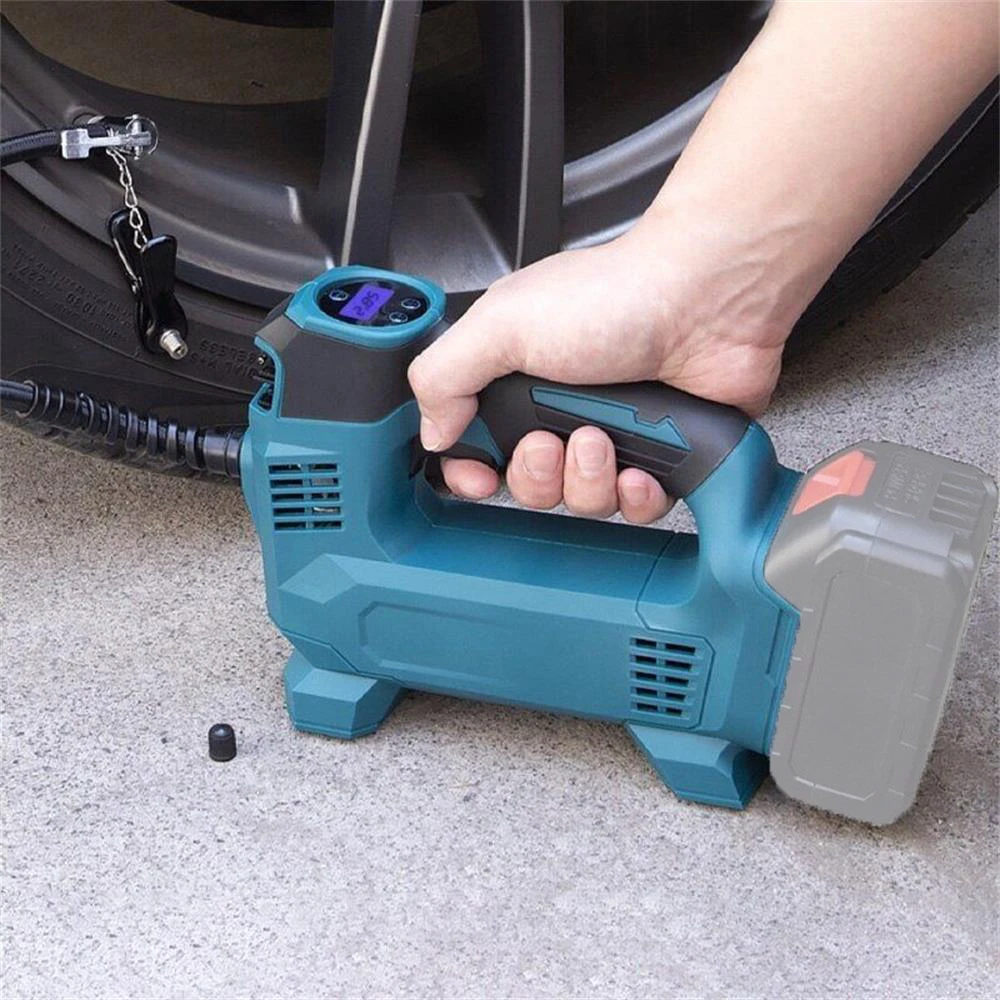 Electric Cordless Air Pump Powered Compressor Inflatable Pump Digital Display Rechargable Air Pump for 18V Makita Battery