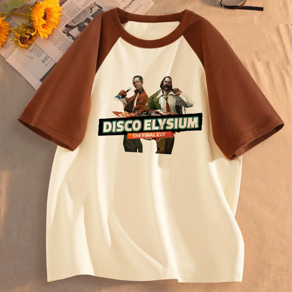 Disco Elysium shirt girl anime University Grunge Vintage Psychedelic kawaii tshirt korean clothes anime hip hop Retro Punk