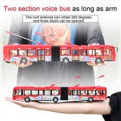 Children's connecting bus toys Friction Powered Pull Back and Go Car Articulated Bus for Kids Toddler Boys Toys Collection Gift