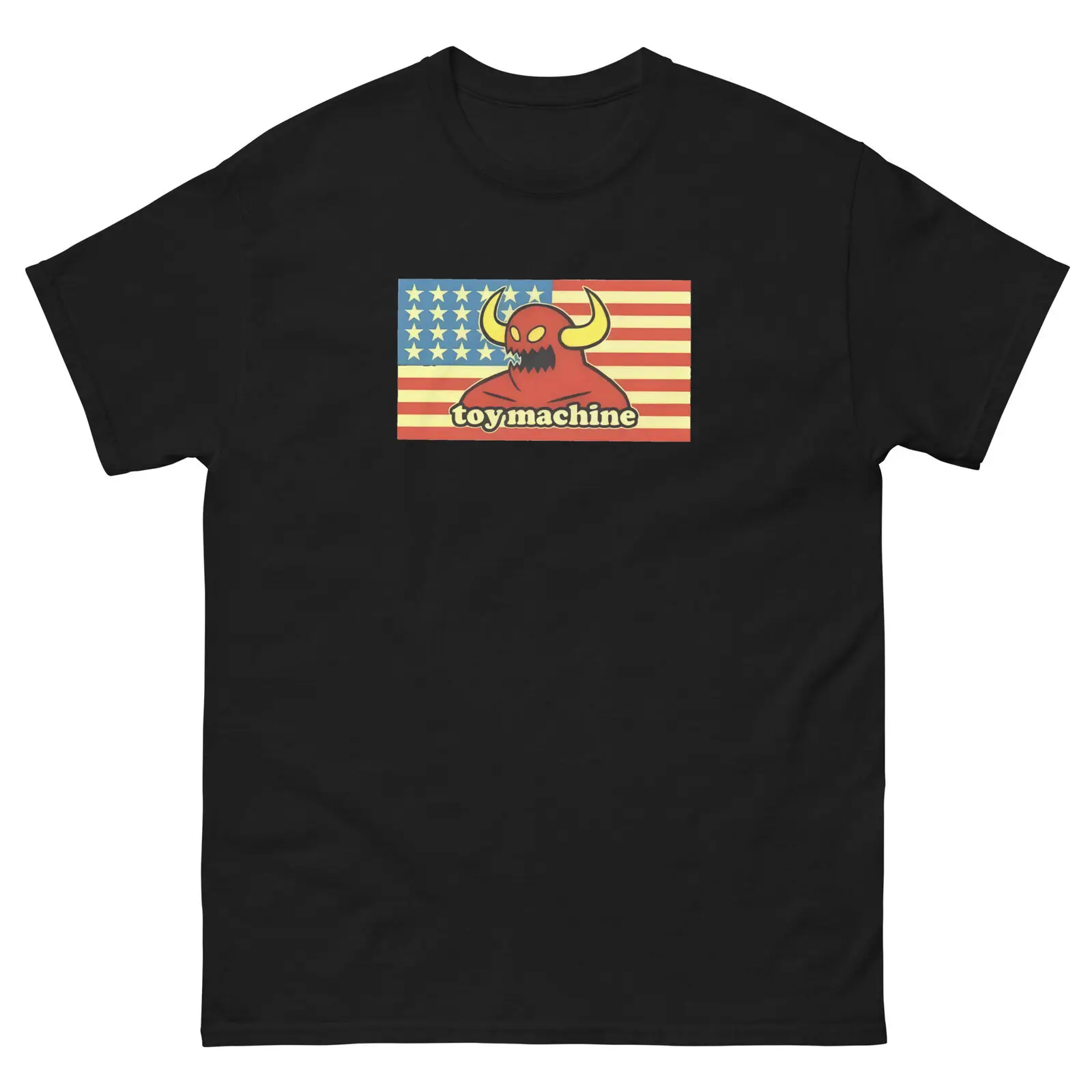 Toy Machine Skateboards American Flag Retro Skateboarding T Shirt Design