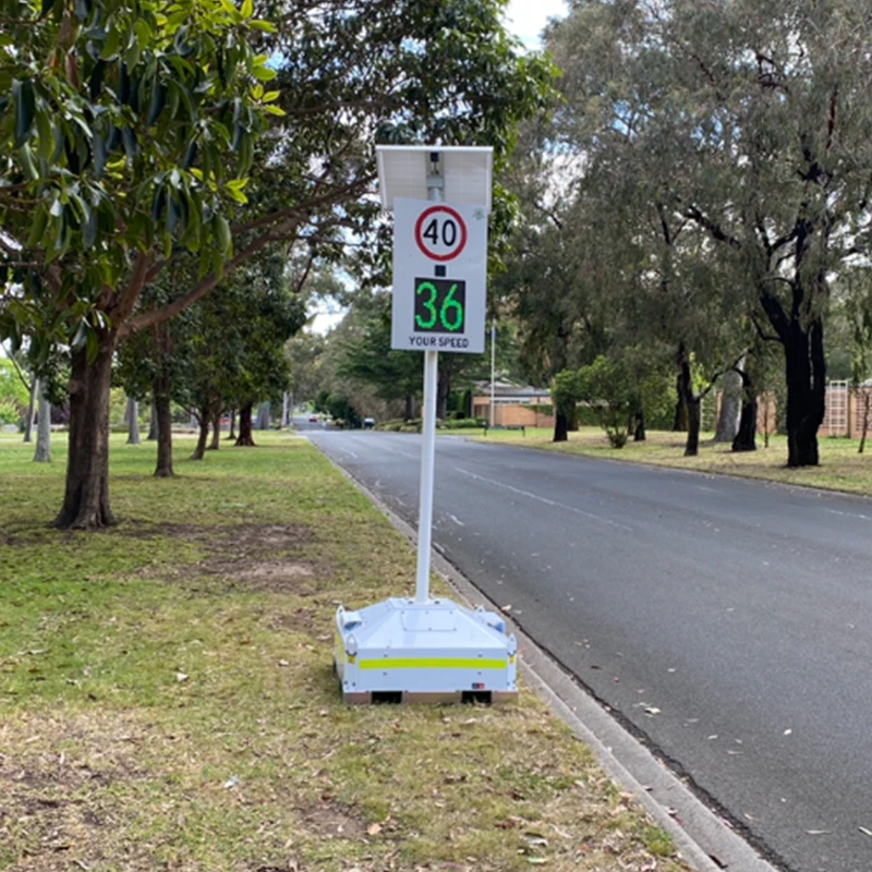 Traffic Safety LED Radar Speed Limit Sign - Built-in Radar Sensor & Flashing Lights for Enhanced Visibility