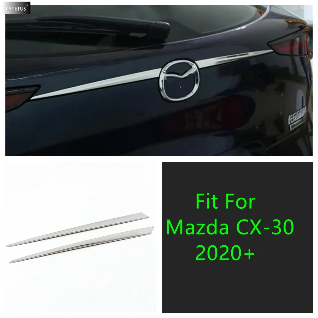 

Auto Rear Tail Door Strip Tailgate Trunk Cover Trim Decor Exterior Parts Stainless Steel Accessories For Mazda CX-30 2020 - 2024