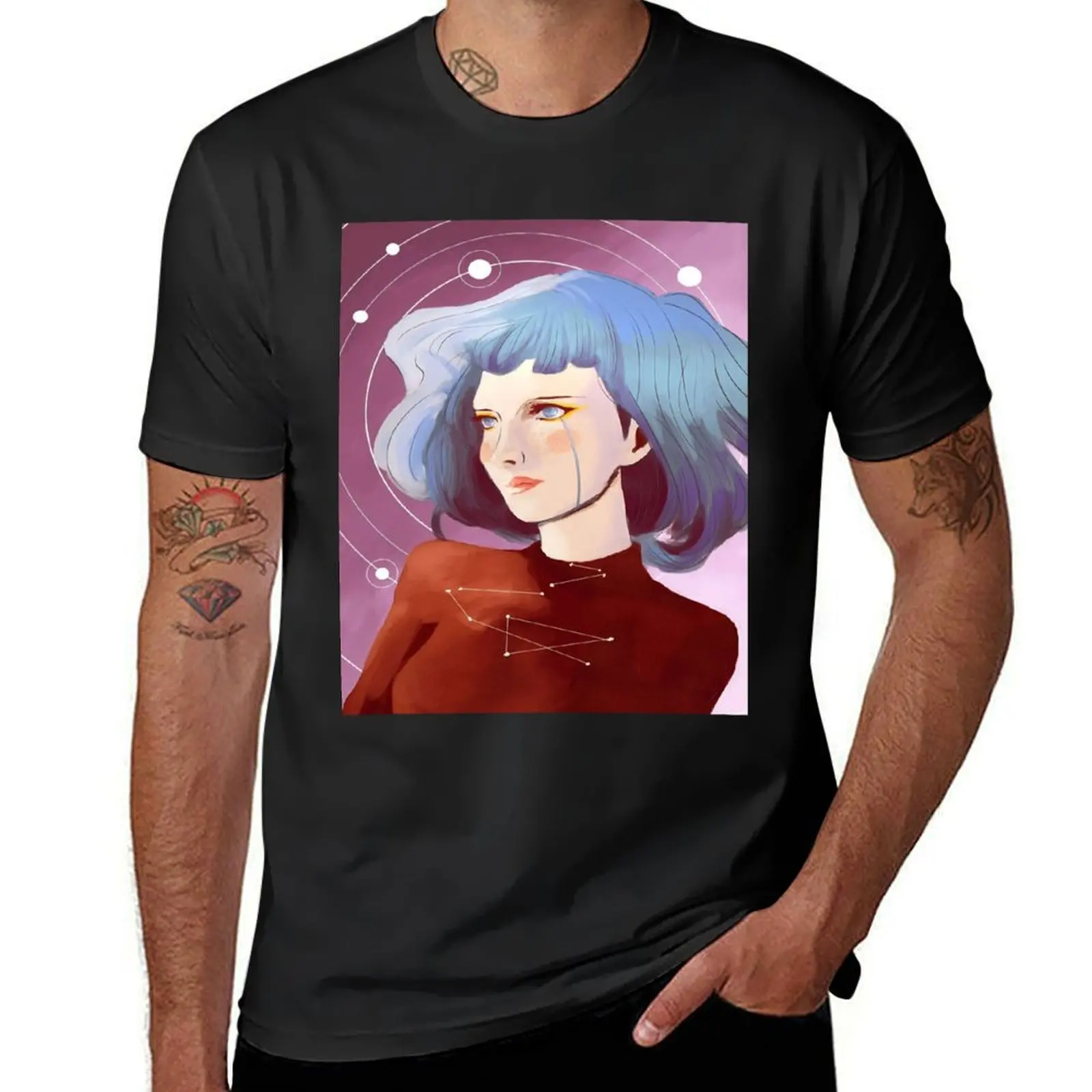 

gris art T-Shirt cute tops funnys sweat oversized t shirts for men