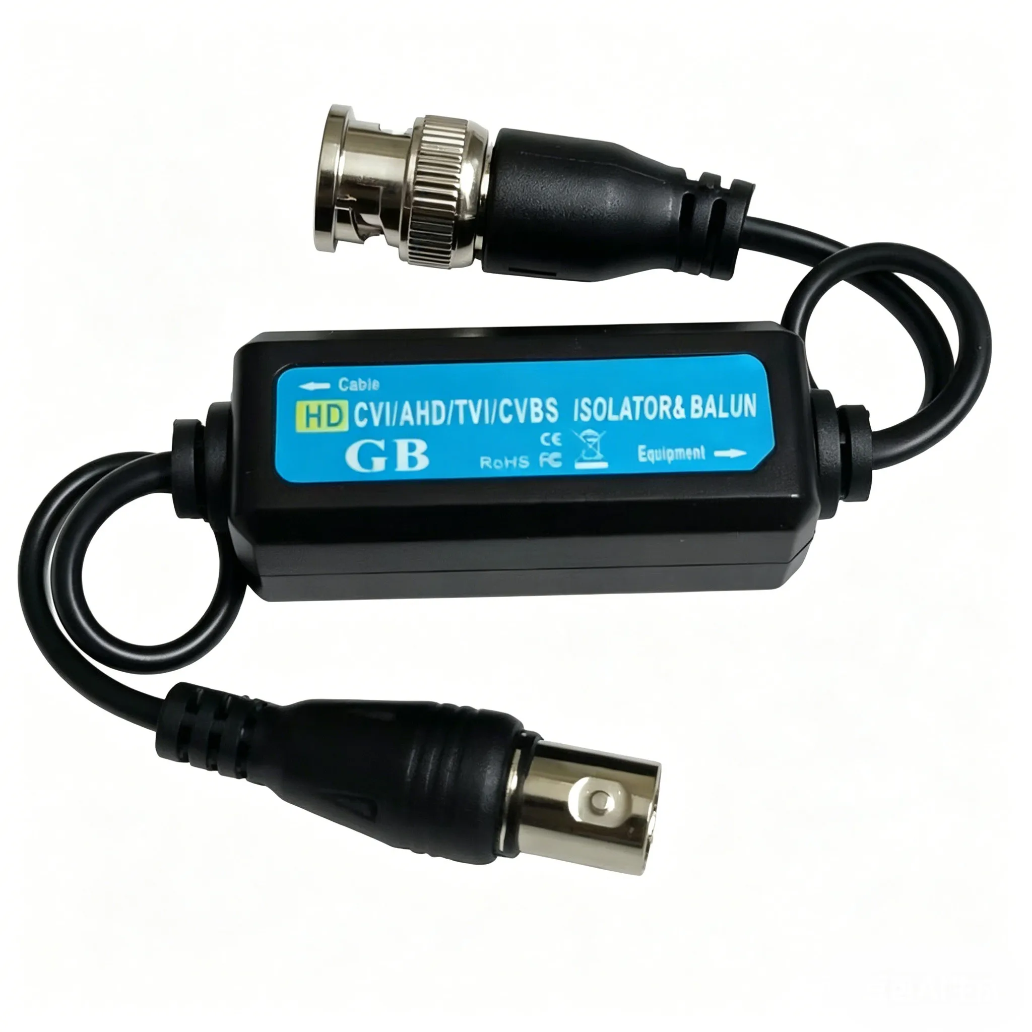 

HD Ground Loop Isolator TVI CVI AHD CVBS Video Balun BNC Male to Female for CCTV Camera