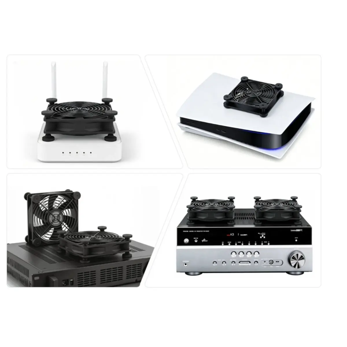 【a75t】-2pcs-デュアルusb-5v-120mm冷却ファン-3段階速度調整可能-pwm制御-高風量-防振設計-8u対応
