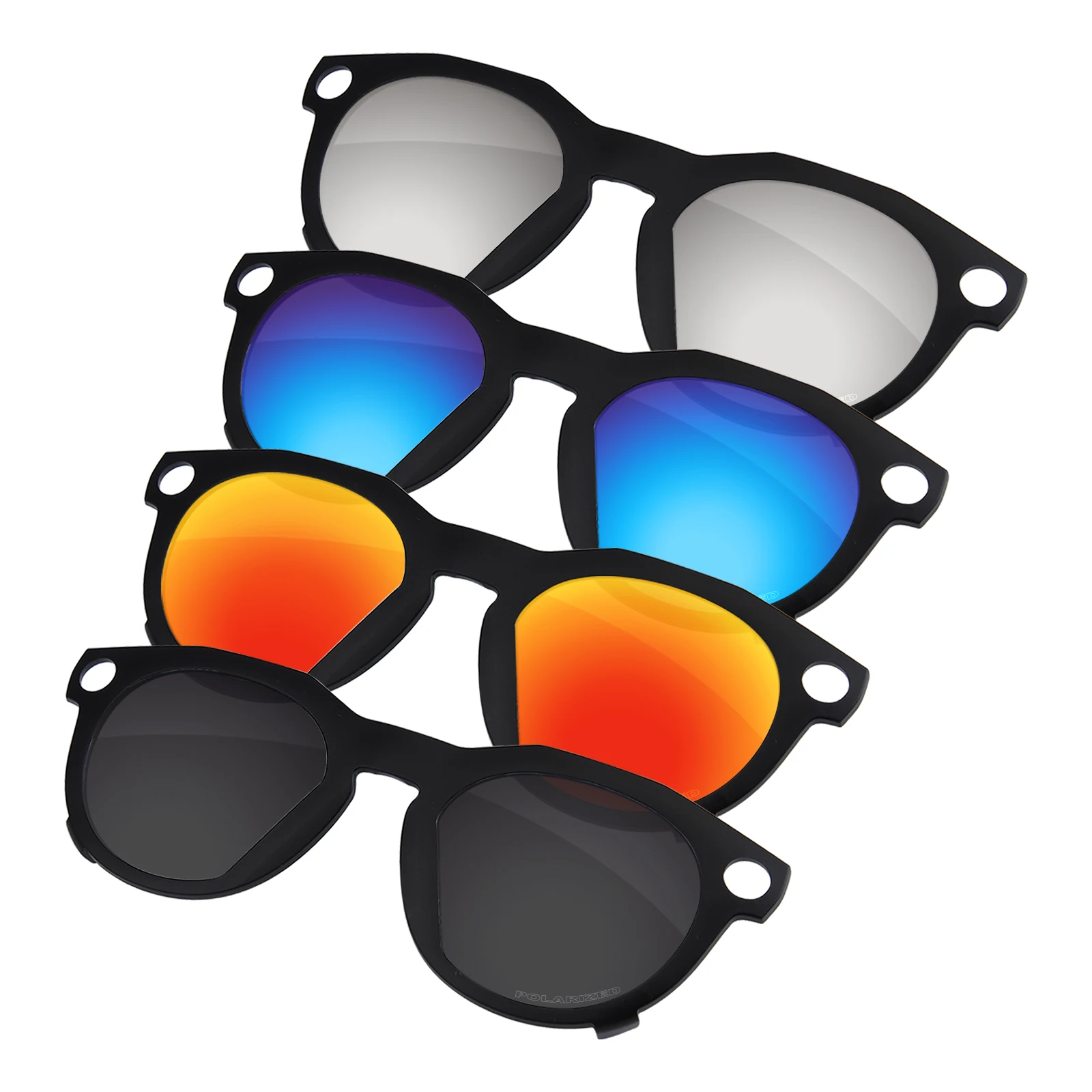 ELuxonsight Polarized Clip-on Sunglasses Clip onto Eyeglasses for Oakley Meta HSTN OW8002 51mm Sunglasses