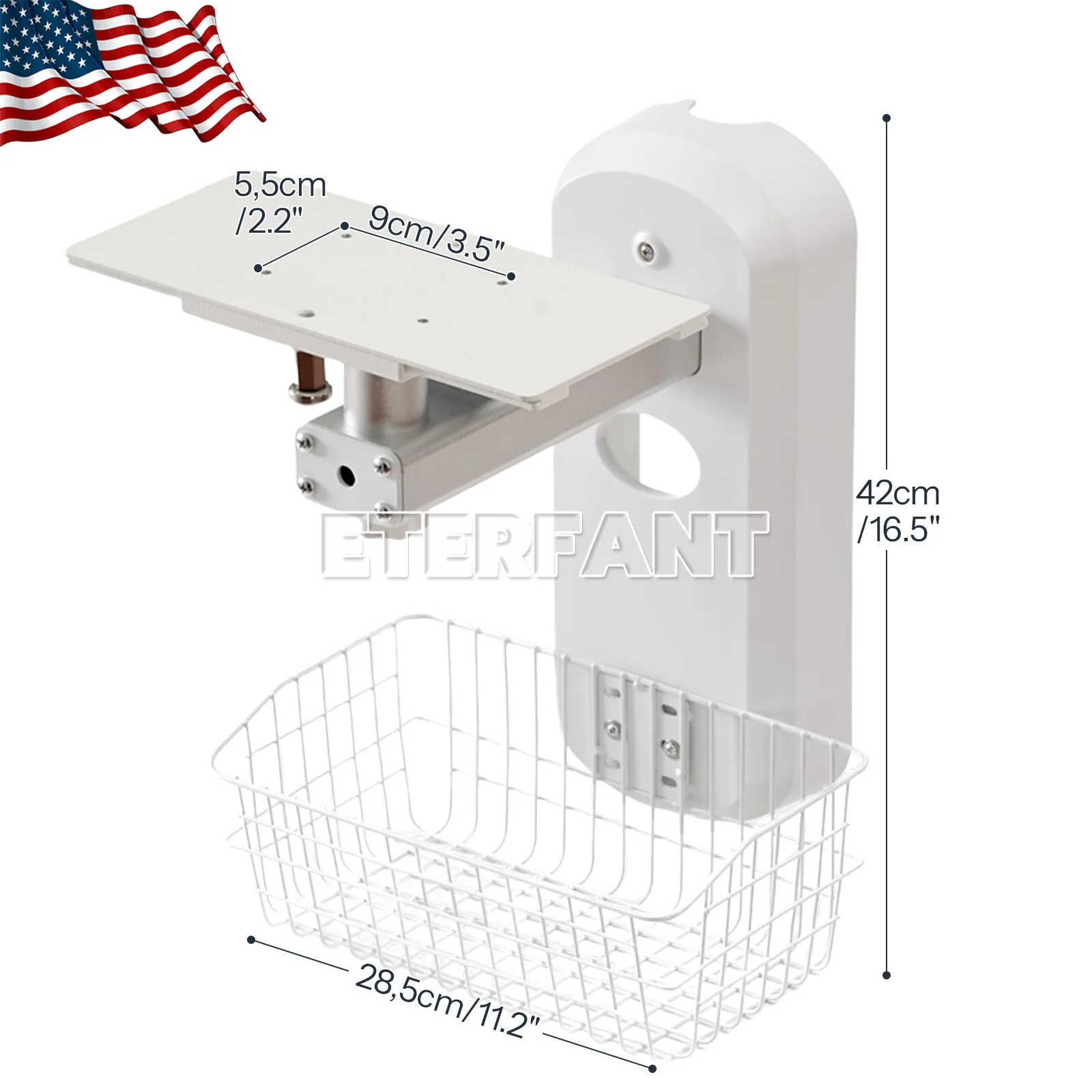 دعامة تثبيت على الحائط من ETERFANT لشاشات المريض في المستشفى مع فتحات لولبية 90*55 مم لـ SNP9000N/PM12F/PM15B #3