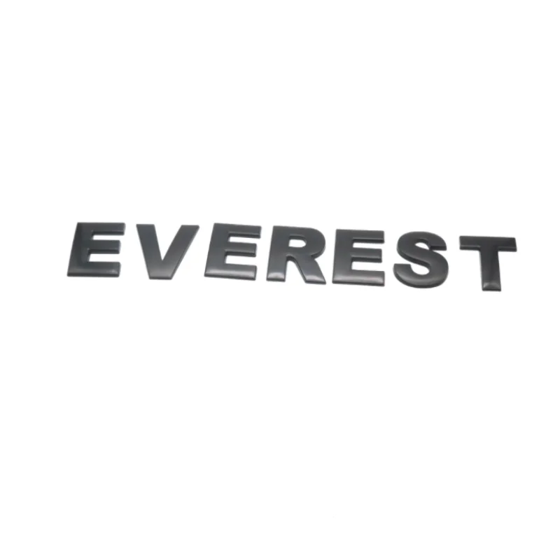 

1PC Plastic Matte Black Color EVEREST Emblem Badge Embleme Emblema Waterproof Stickers Logo