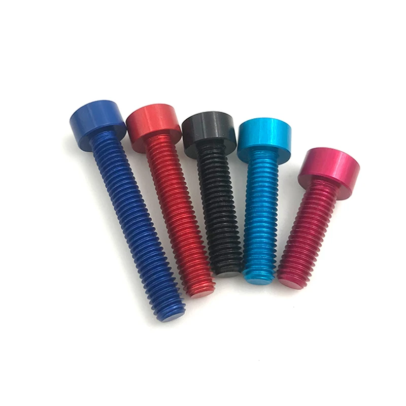 

10pcs DIN912 Aluminum 7075 screw M4 M5 M6 colourful aluminum hex socket cup machine screw